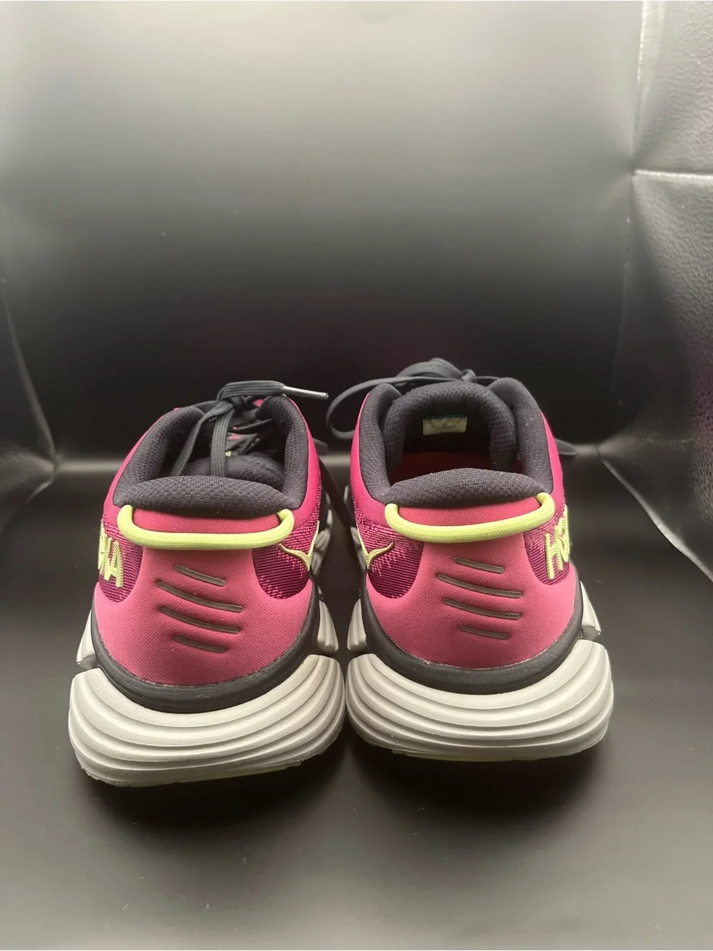 Hoka Women's Magenta Running Shoe with Black Accents